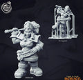 3D Printed Cast n Play Dwarven Female Cleric 28mm 32mm D&D