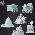 3D Printed Cast n Play - Dwarven Mine Props 28mm 32mm D&D