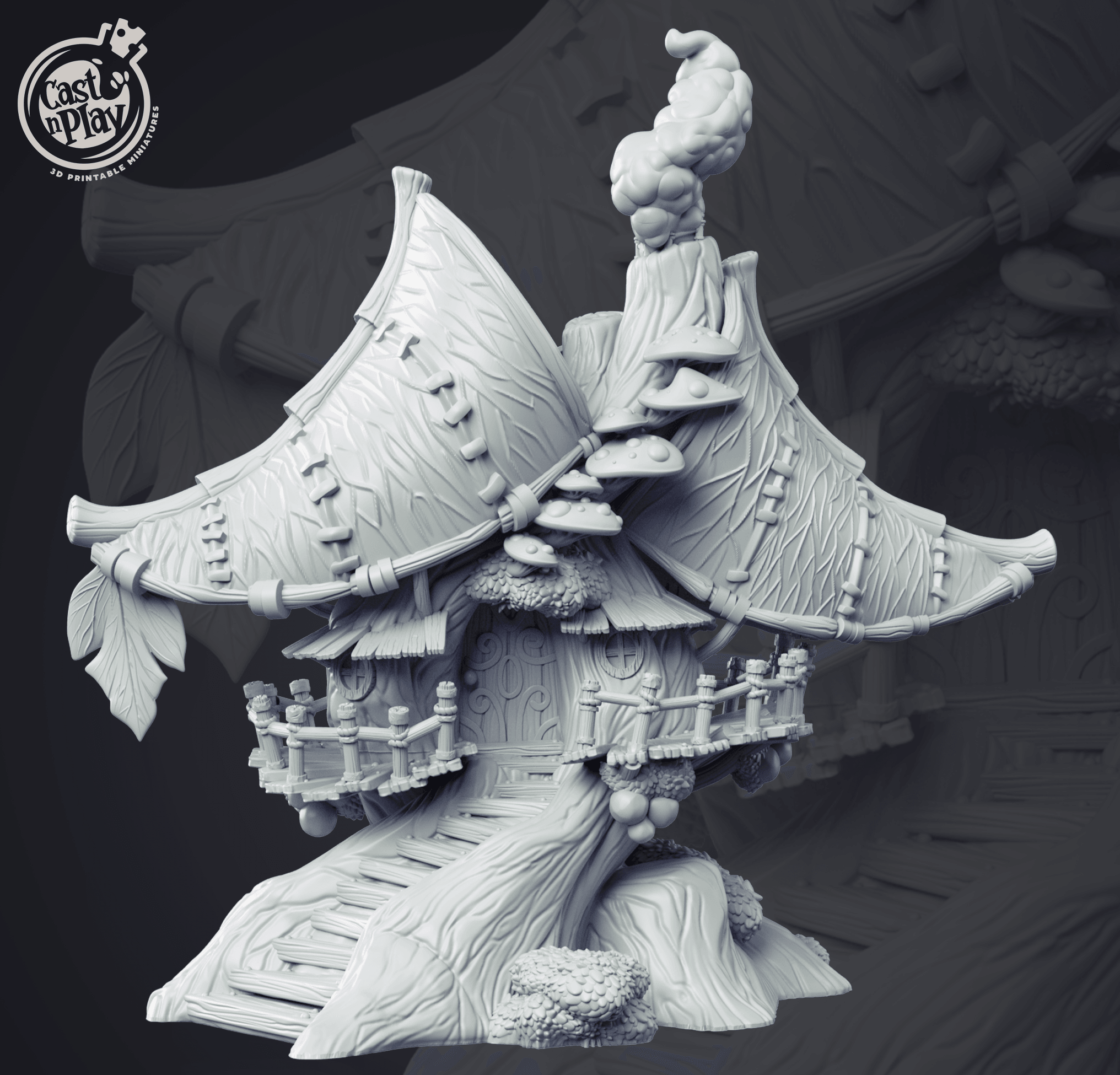 3D Printed Cast n Play Fairy House 28mm 32mm D&D