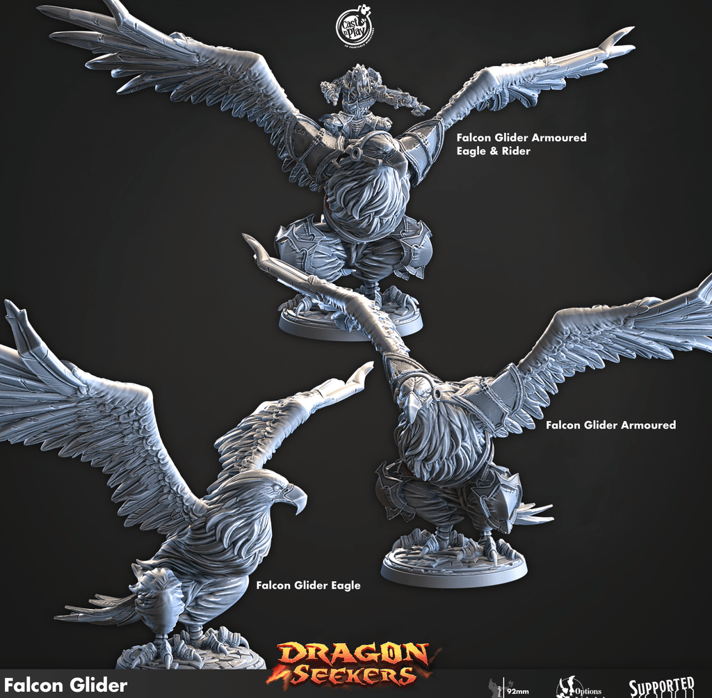 3D Printed Cast n Play Falcon Glider Dragon Seekers 28mm 32mm D&D