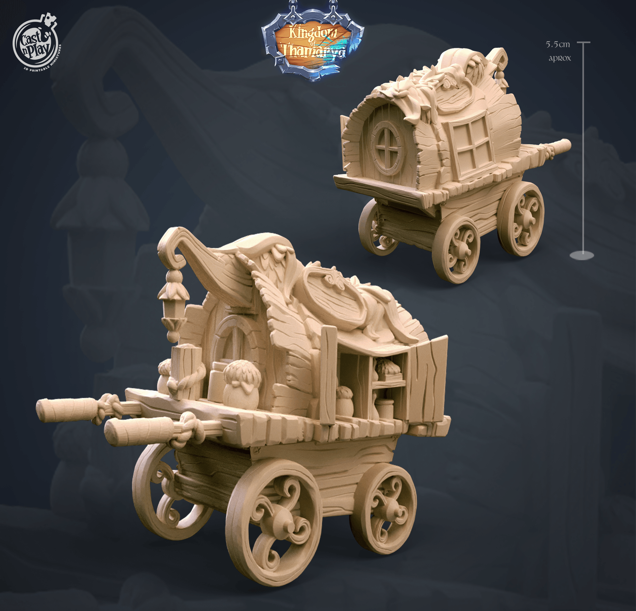 3D Printed Cast n Play Flowers Cart Kingdom Of Thamarya 28mm 32mm D&D
