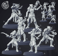 3D Printed Cast n Play Forest Elves Set 28mm 32mm D&D