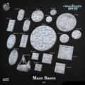 3D Printed Cast n Play Forgotten Maze Bases Set 28mm 32mm D&D