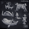 3D Printed Cast n Play Frostlands  Arctic Wild Camp Props 28mm 32mm D&D