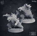 3D Printed Cast n Play Frostlands - Polar Bear 28mm 32mm D&D