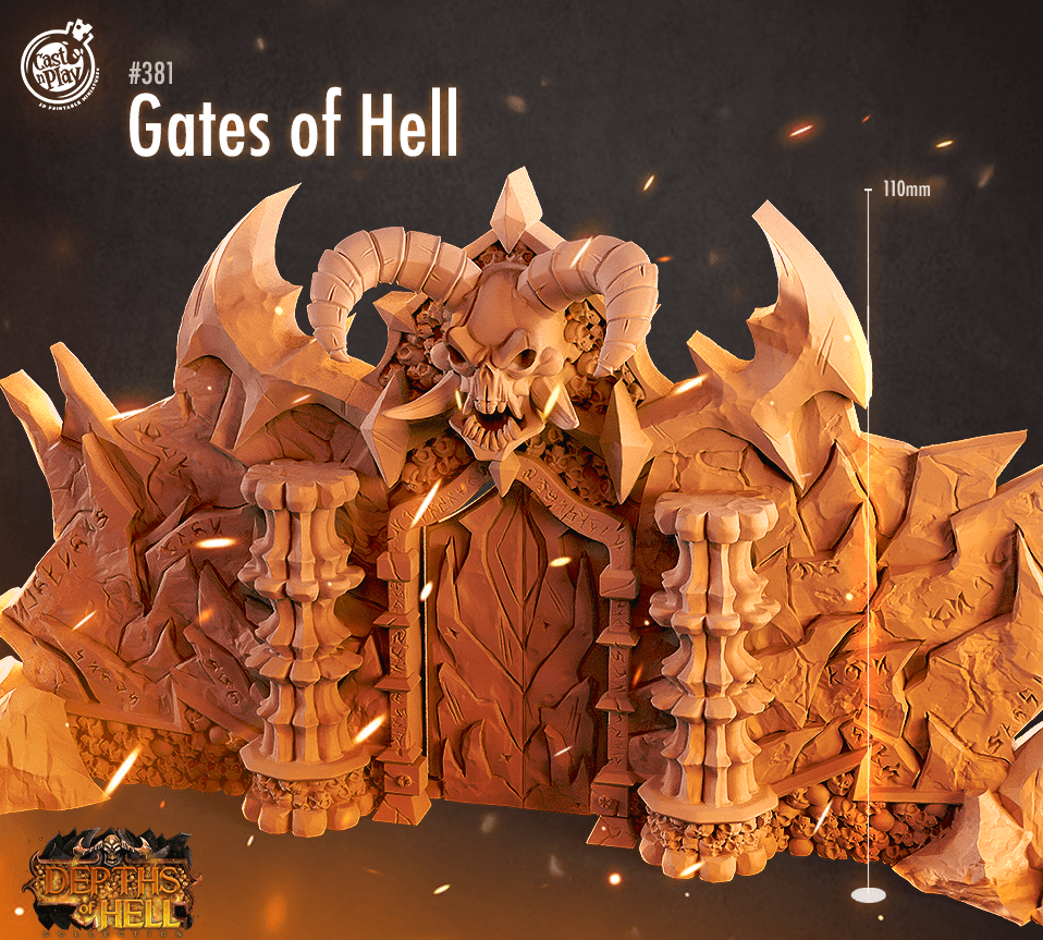 3D Printed Cast n Play Gates of Hell Depths of Hell 28mm 32mm D&D