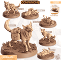 3D Printed Cast n Play German - German Shepherd Companions 28mm 32mm D&D