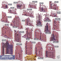 3D Printed Cast n Play Graveyard - Modular Walls Graveyard Set 28mm 32mm D&D