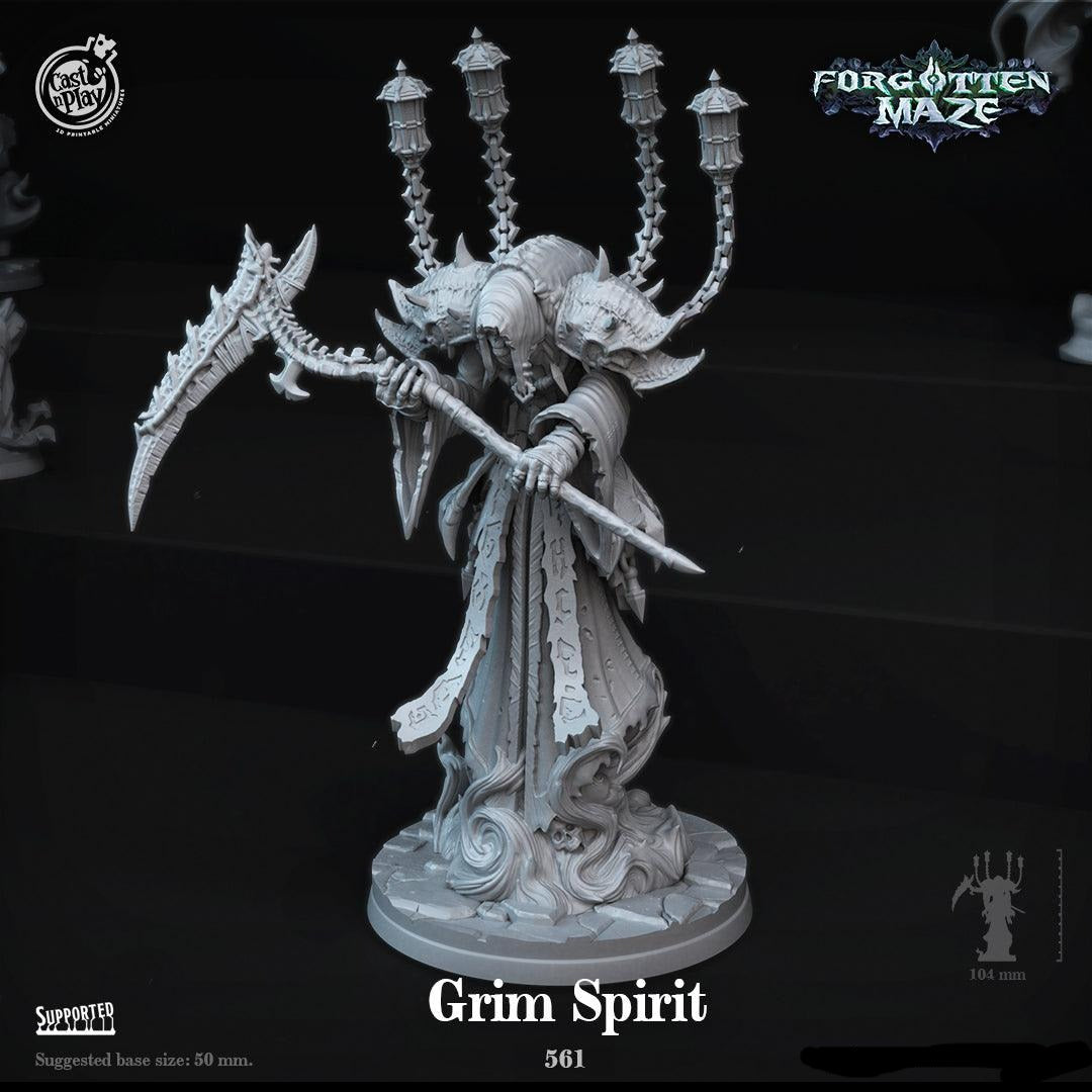 3D Printed Cast n Play Grim Spirit Forgotten Maze 28mm 32mm D&D