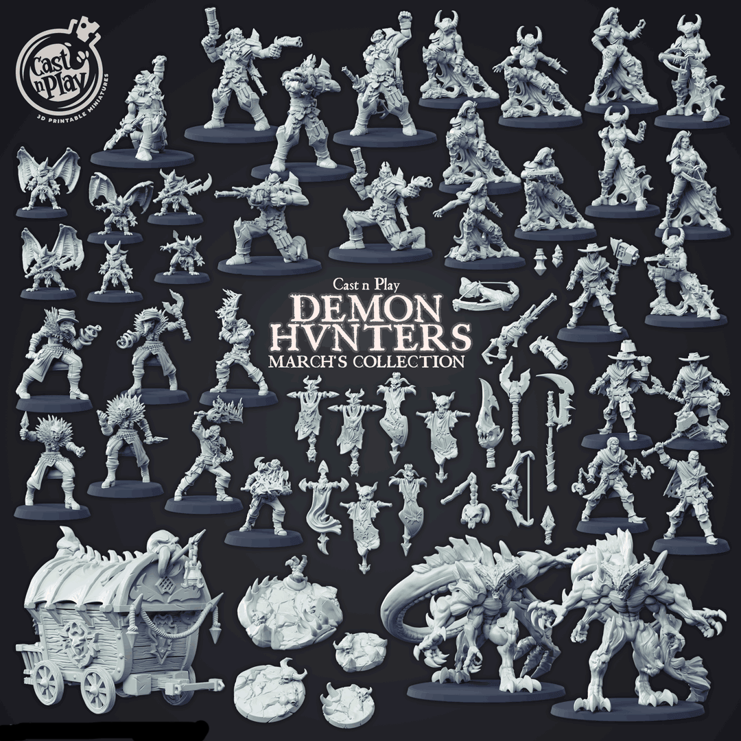 3D Printed Cast n Play Grul Hellbourne 28mm 32mm D&D