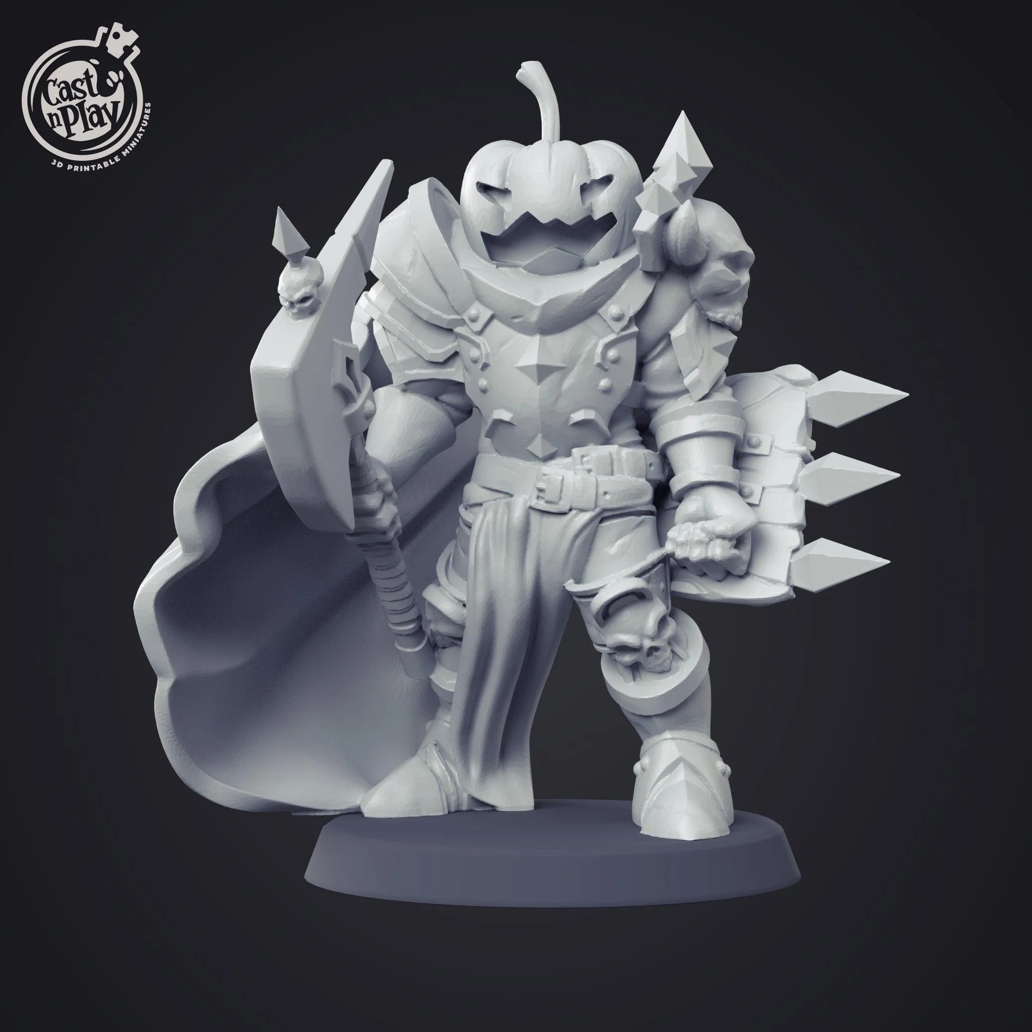 3D Printed Cast n Play Halloween Warrior 28mm 32mm D&D