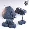 3D Printed Cast n Play Hay Blocks Townsfolk 28mm 32mm D&D
