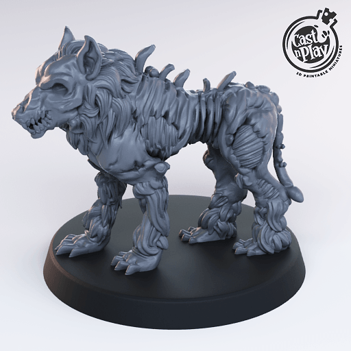3D Printed Cast n Play Hellhound 28mm 32mm D&D
