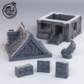 3D Printed Cast n Play House Townsfolk 28mm 32mm D&D