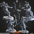 3D Printed Cast n Play Hymkyu Foul Squad Dragon Seekers 28mm 32mm D&D