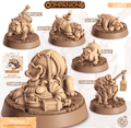 3D Printed Cast n Play Ingsh - English Bulldog Companions 28mm 32mm D&D