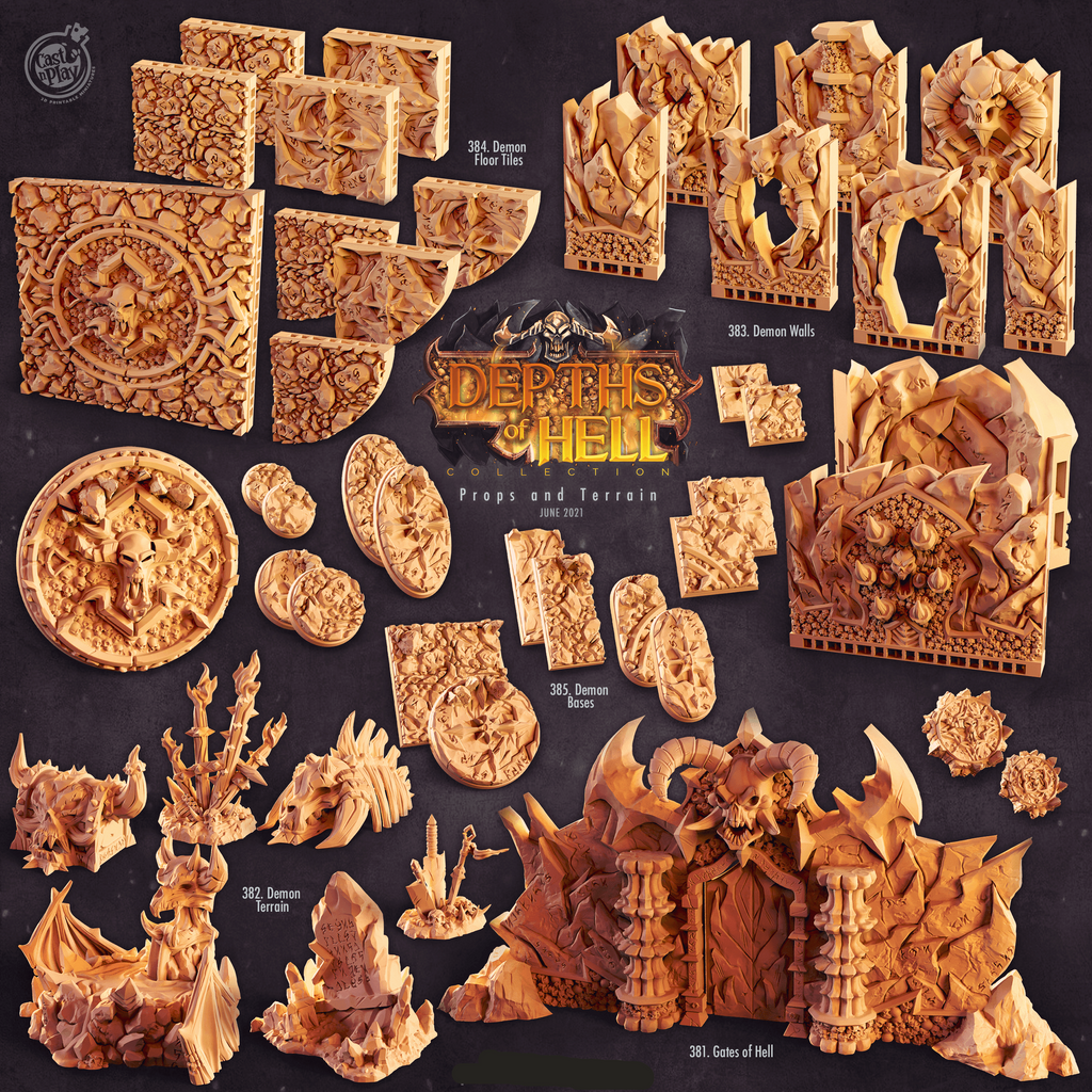 3D Printed Cast n Play Jizor's Imps Depths of Hell 28mm 32mm D&D
