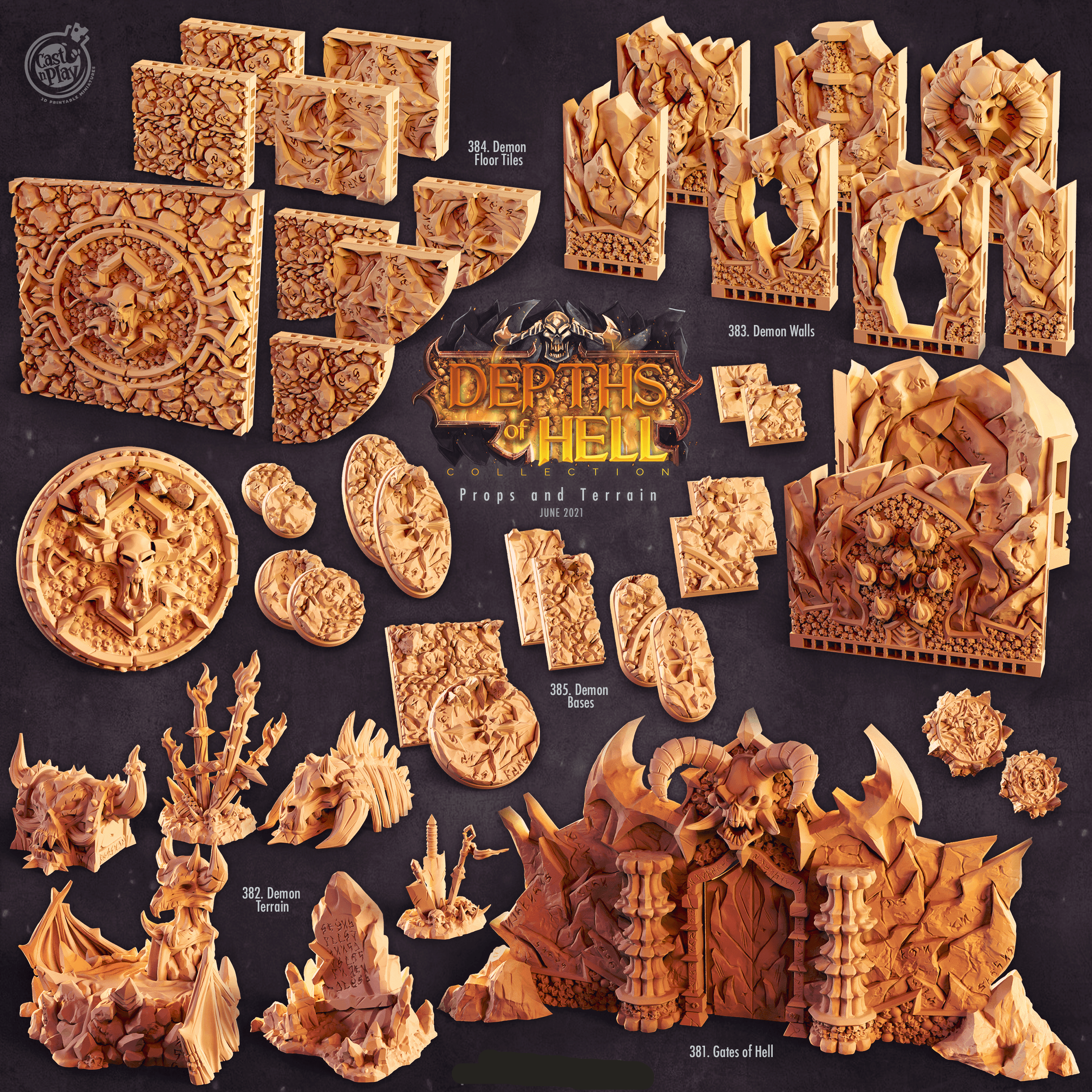3D Printed Cast n Play Jizor's Imps Depths of Hell 28mm 32mm D&D