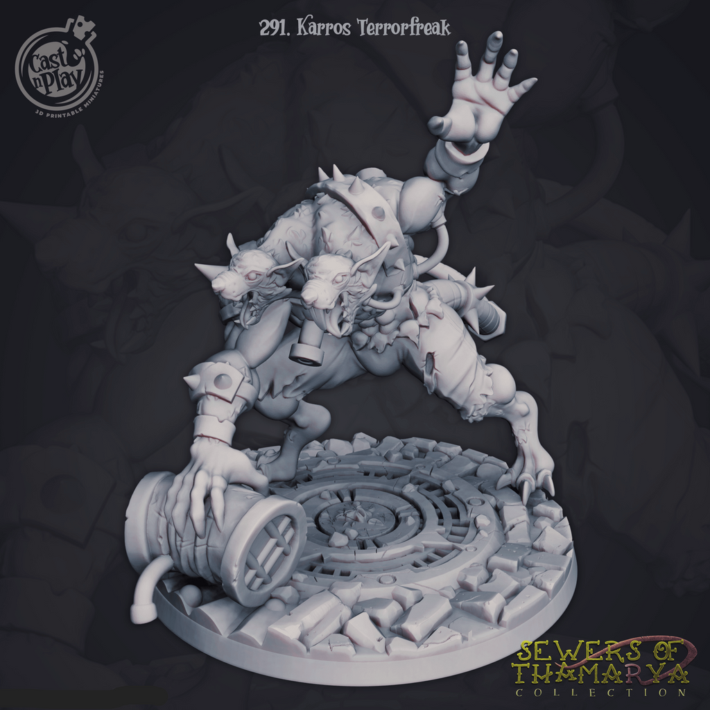 3D Printed Cast n Play Karros Terrorfreak Sewers of Thamarya 28mm 32mm D&D