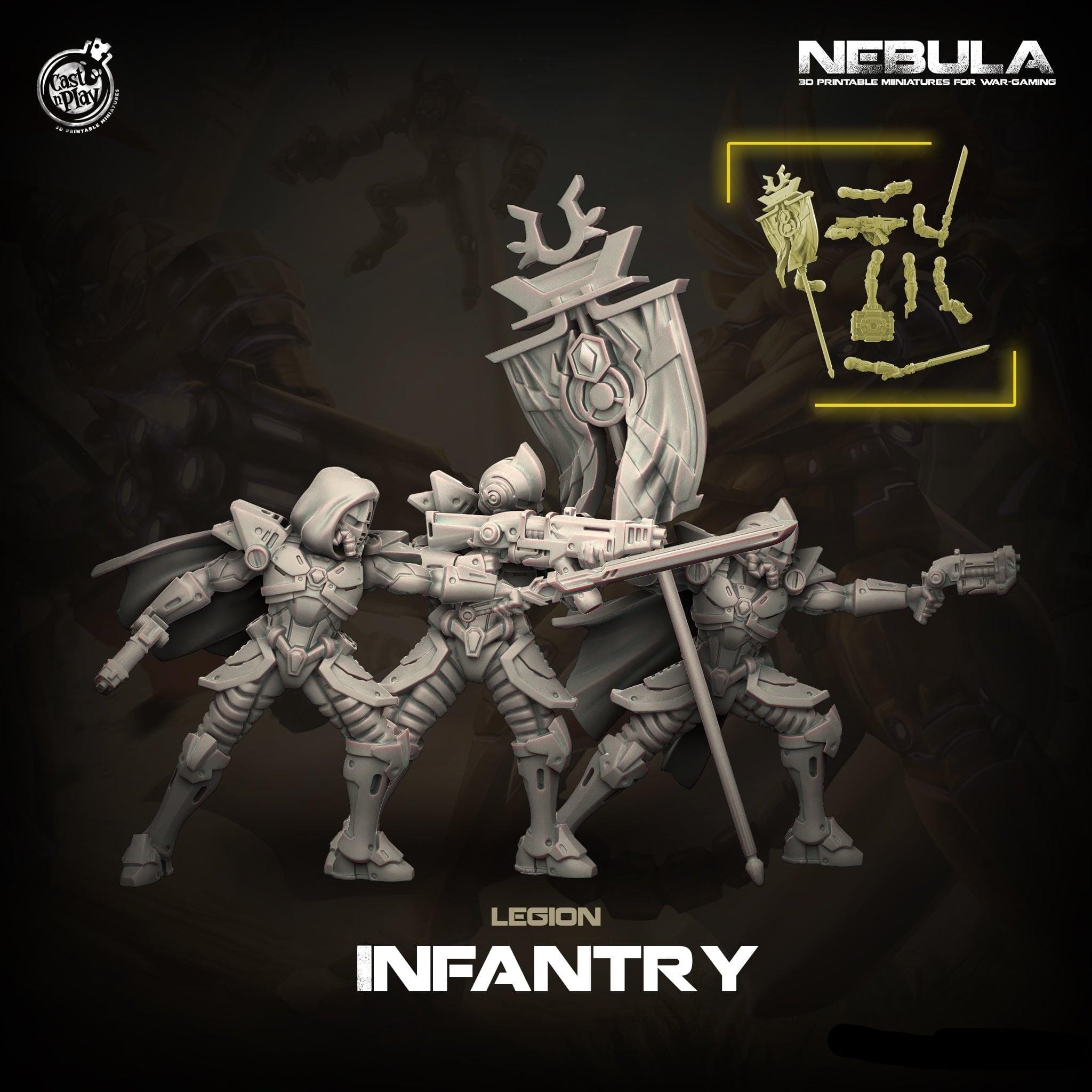 3D Printed Cast n Play Legion Infantry Nebula Origins 28mm 32mm D&D