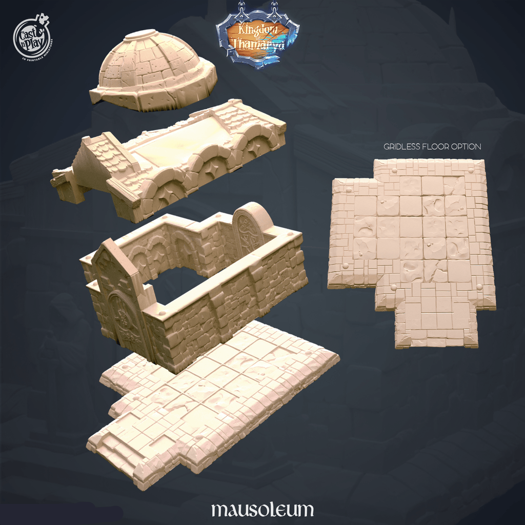 3D Printed Cast n Play Mausoleum Kingdom Of Thamarya 28mm 32mm D&D