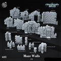 3D Printed Cast n Play Maze Walls Forgotten Maze 28mm 32mm D&D