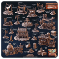 3D Printed Cast n Play Medieval Market 2 Terrain Set 28mm 32mm D&D