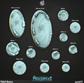 3D Printed Cast n Play Merghouls Tidal Bases Set 28mm 32mm D&D