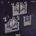 3D Printed Cast n Play Midnight Curse - Castle Gate 28mm 32mm D&D