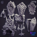 3D Printed Cast n Play Midnight Curse - Castle Props 28mm 32mm D&D