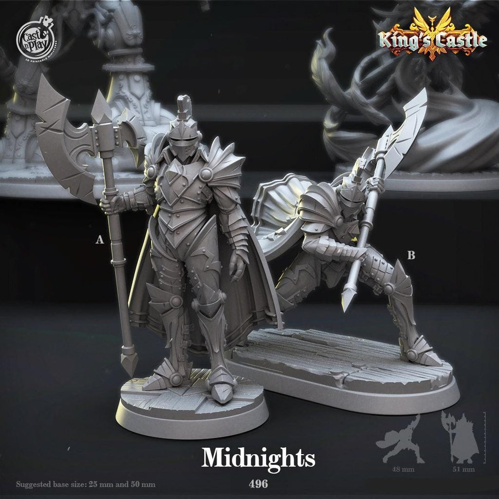 3D Printed Cast n Play Midnights 28mm 32mm D&D