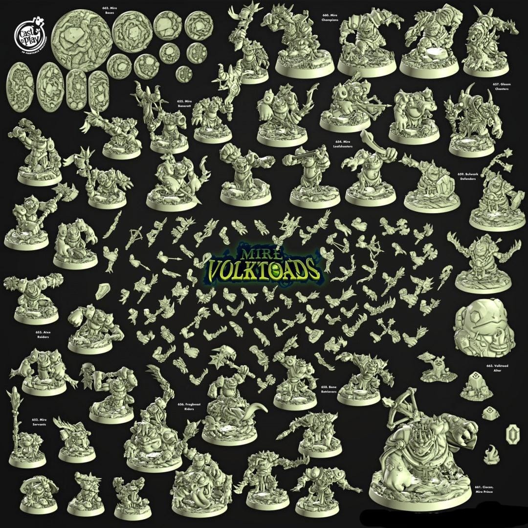 3D Printed Cast n Play Mire Servants Mire Volktoads Set 28mm 32mm D&D