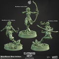 3D Printed Cast n Play Moonflower Elven Archers Elvenwood Grove Set 28mm 32mm D&D