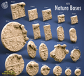 3D Printed Cast n Play Nature Ancient Woodlands Bases Set 28mm 32mm D&D