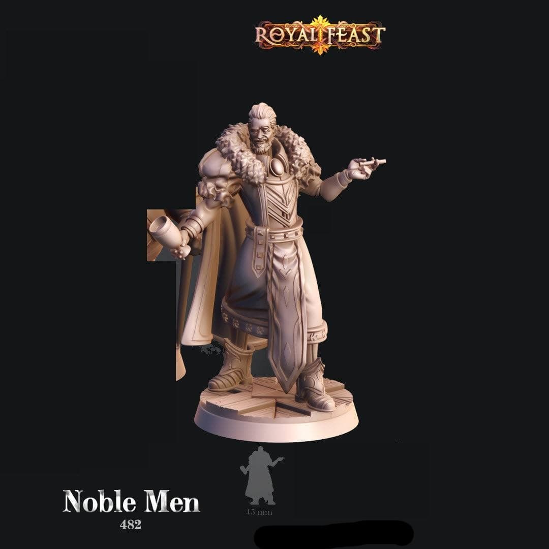 3D Printed Cast n Play Noble Man 28mm 32mm D&D