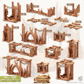 3D Printed Cast n Play Orcs Field Set Modular Platforms 28mm 32mm D&D