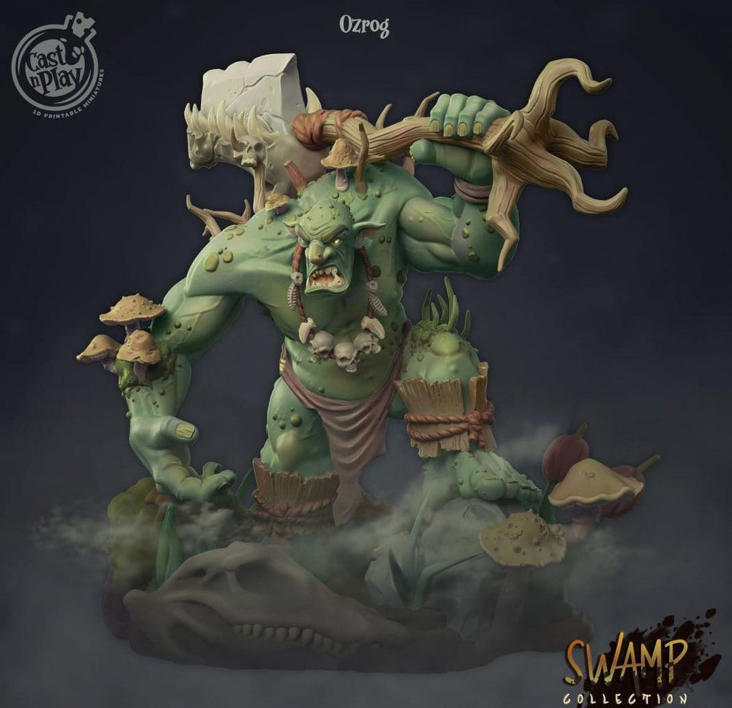 3D Printed Cast n Play Ozrog Troll Swamp Collection 28mm 32mm D&D