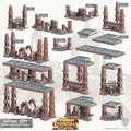 3D Printed Cast n Play Platforms Gothic City Set 28mm 32mm D&D