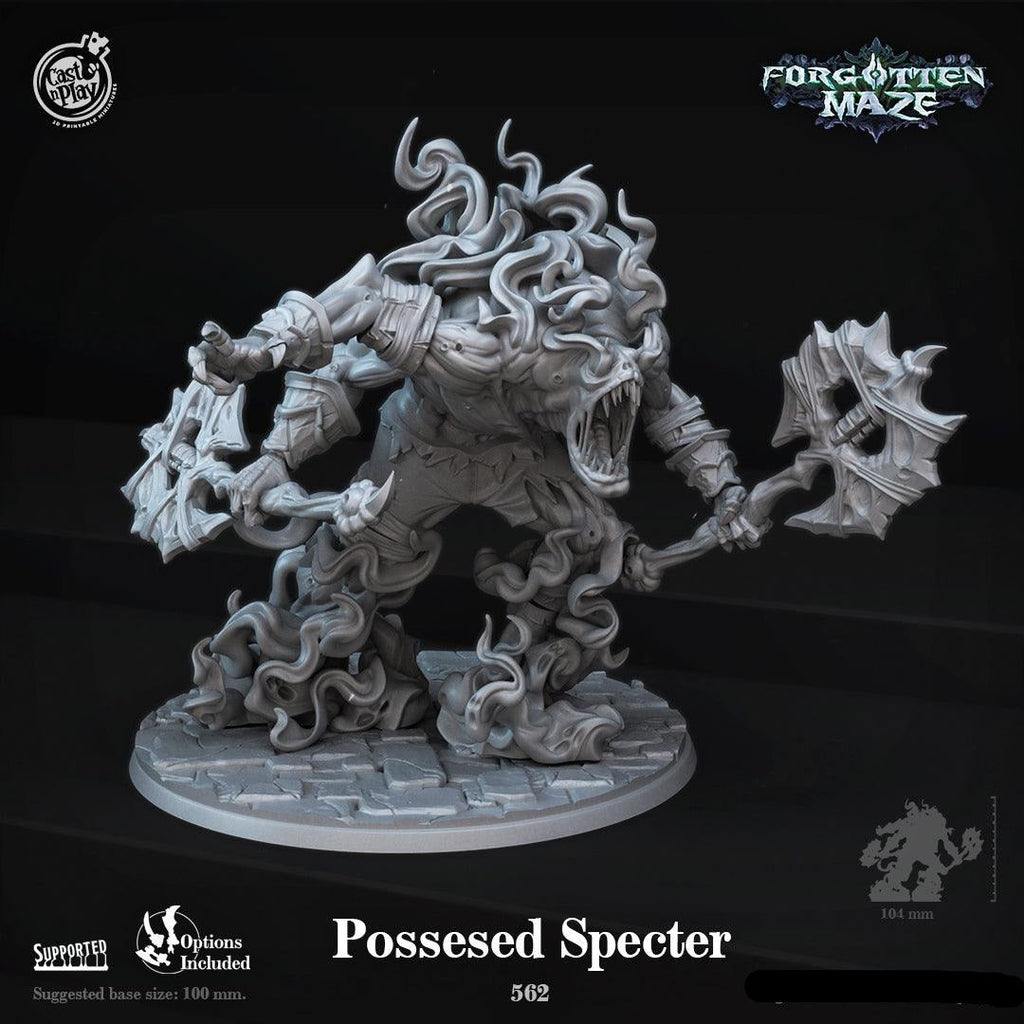 3D Printed Cast n Play Posessed Specter Forgotten Maze 28mm 32mm D&D