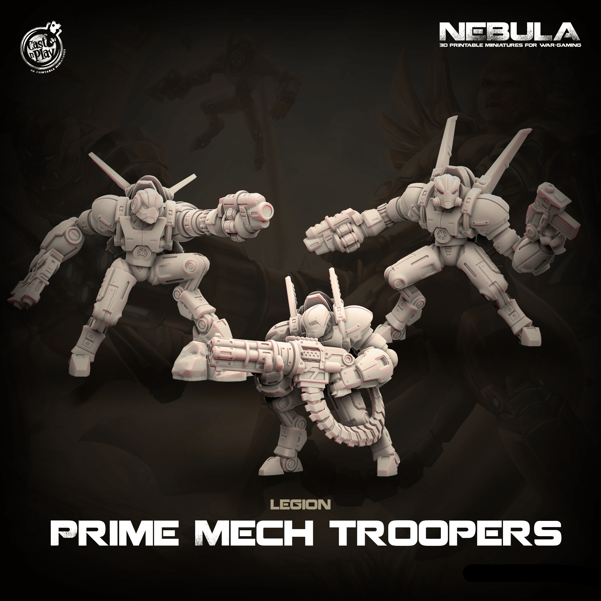 3D Printed Cast n Play Prime Mech Troopers Nebula Origins 28mm 32mm D&D