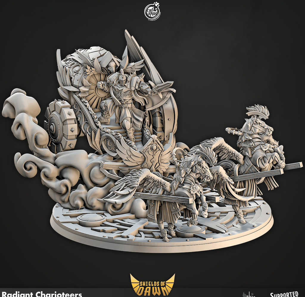 3D Printed Cast n Play Radiant Charioteers Shields of Dawn 28mm 32mm D&D