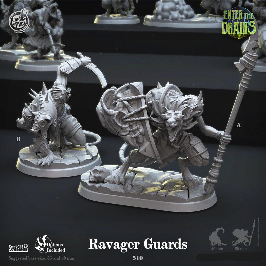 3D Printed Cast n Play Ravager Guards Enter the Drains 28mm 32mm D&D