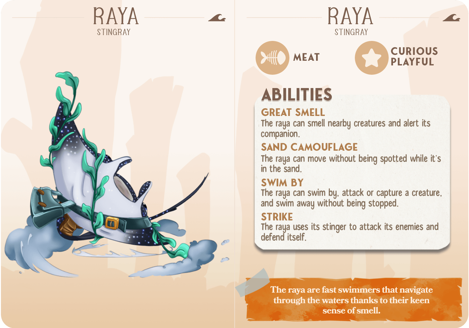 3D Printed Cast n Play Raya - Stingray Companions 28mm 32mm D&D