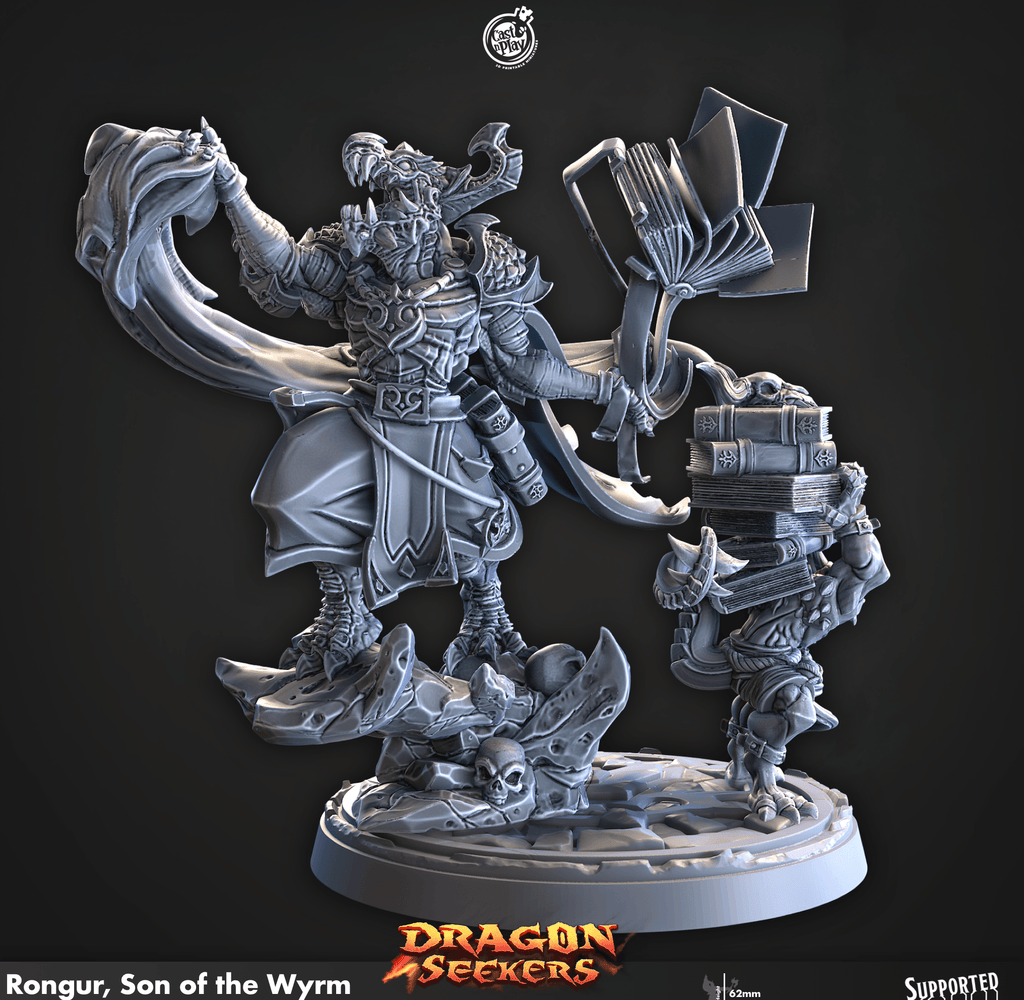 3D Printed Cast n Play Rongur, Son of the Wyrm Dragon Seekers 28mm 32mm D&D