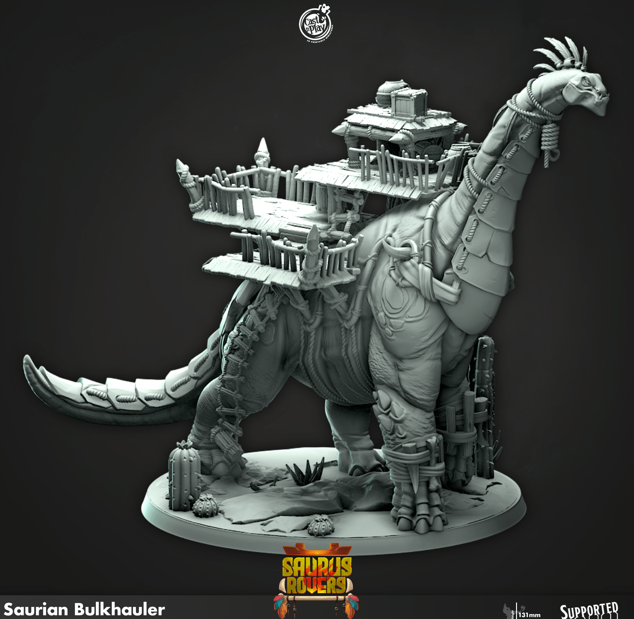 3D Printed Cast n Play Saurian Bulkhauler Saurus Rovers Set 28mm 32mm D&D
