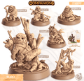 3D Printed Cast n Play Sloo - Sloth Companions 28mm 32mm D&D