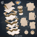 3D Printed Cast n Play Small Castle Kingdom Of Thamarya 28mm 32mm D&D