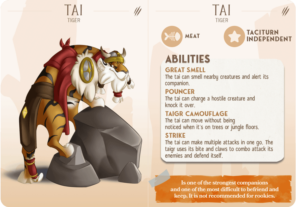 3D Printed Cast n Play Tai - The Tiger Companions 28mm 32mm D&D