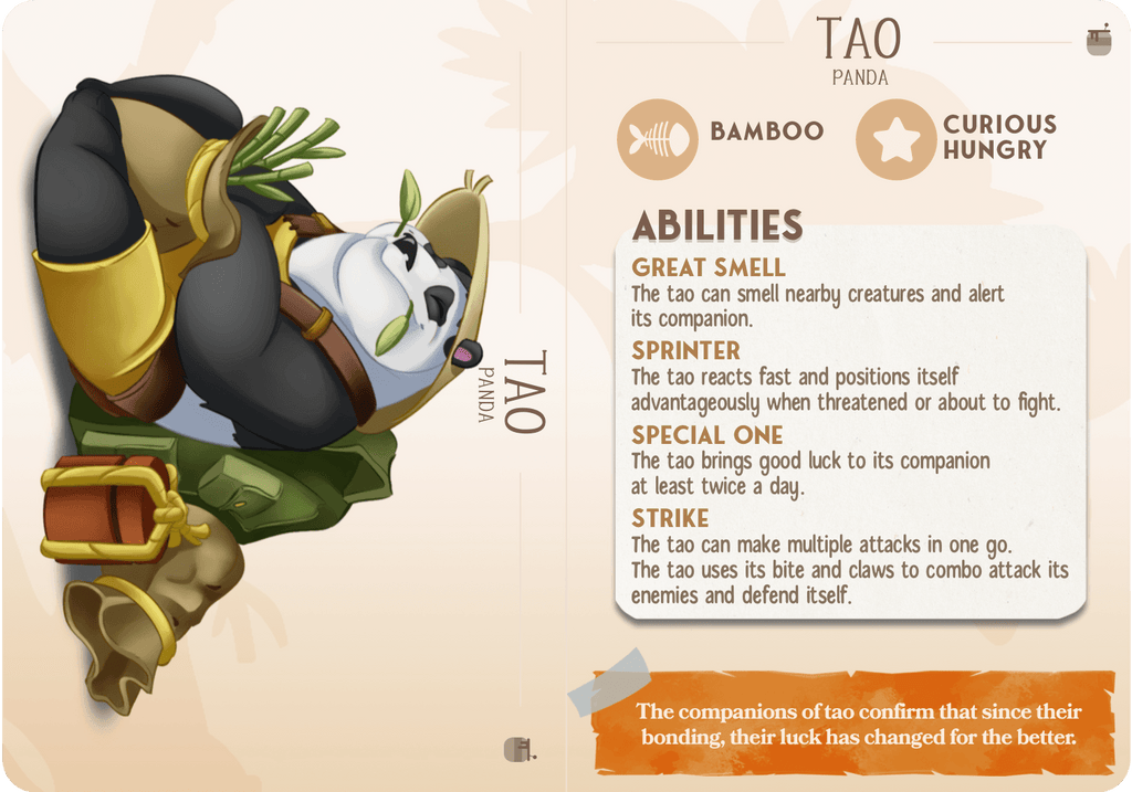 3D Printed Cast n Play Tao - The Panda Companions 28mm 32mm D&D