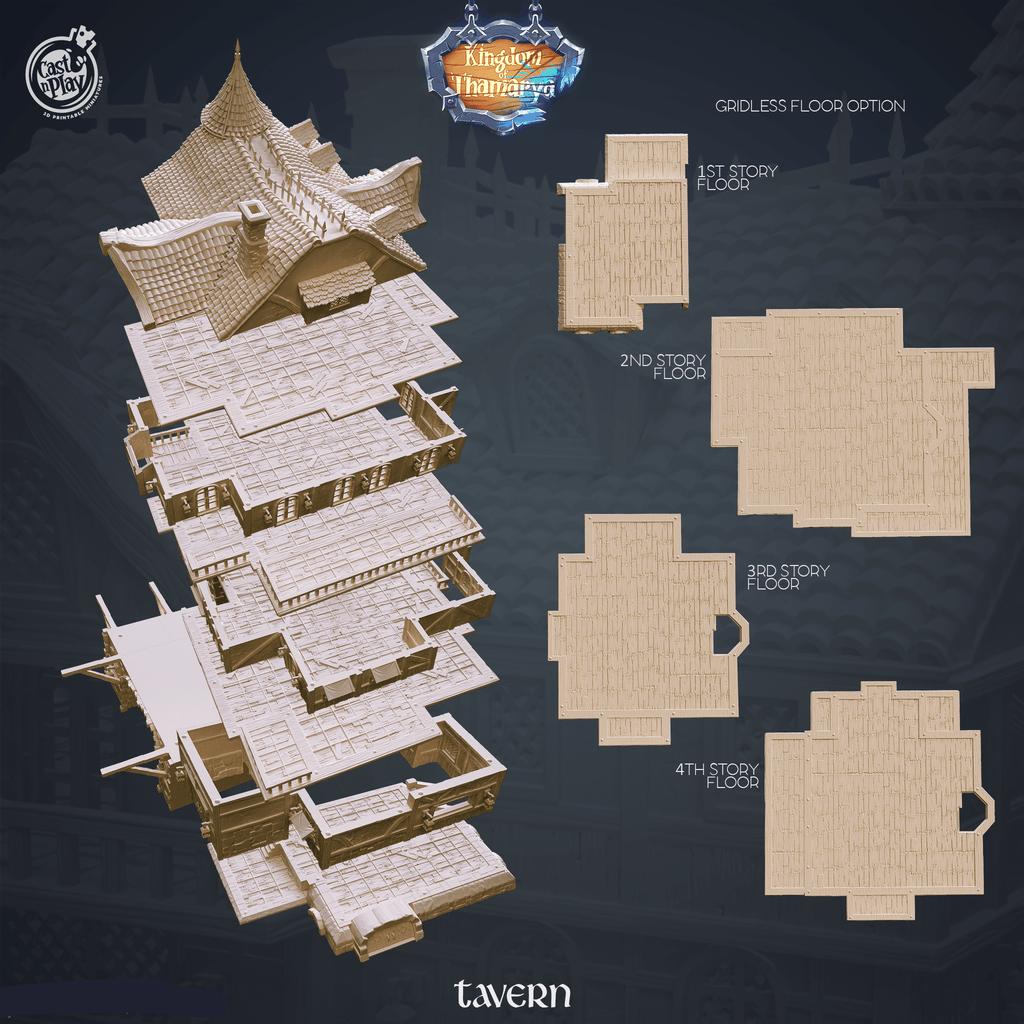 3D Printed Cast n Play Tavern Kingdom Of Thamarya 28mm 32mm D&D